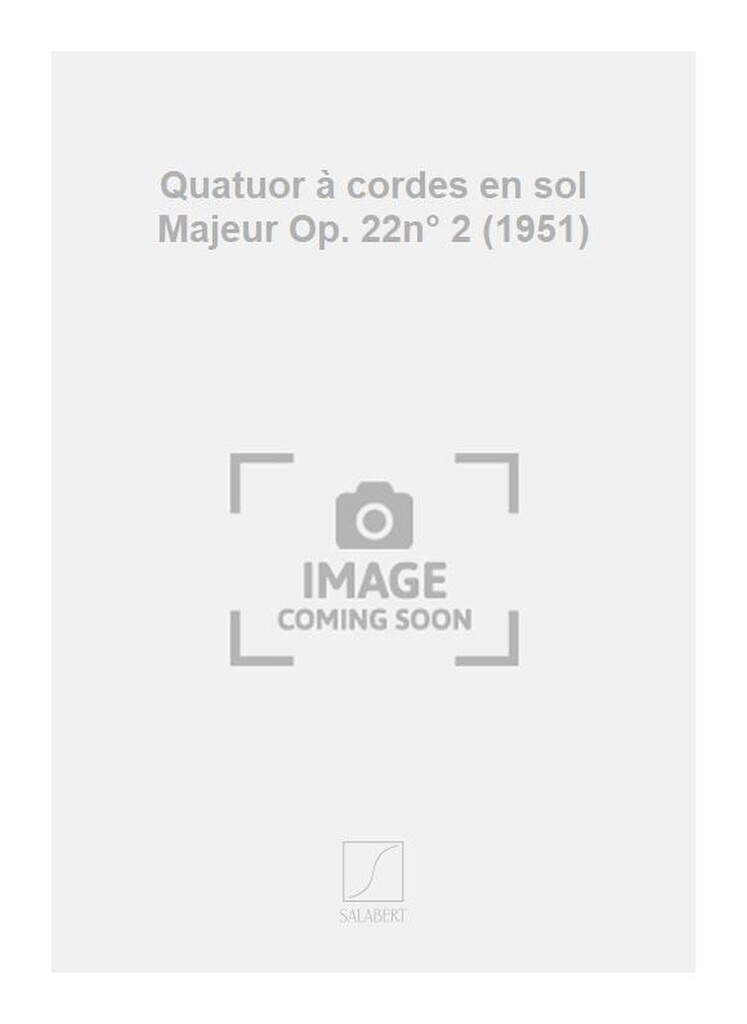 Quatuor Op.22 N 2 2 Violons Alto Et Vlc Materiel